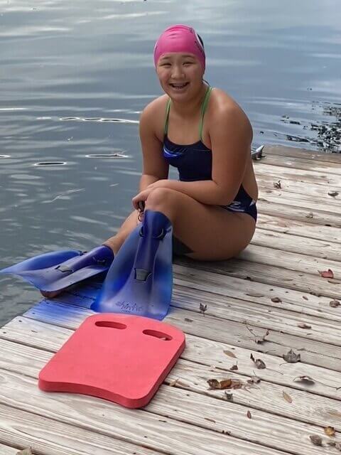 shinfin™ fins for triathlon training on bilateral below knee amputee